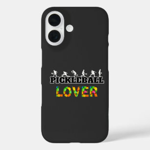 Pickleball Word Male Silhouettes Lover Ball iPhone 16 Case