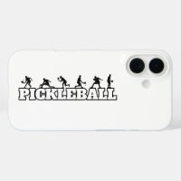 Pickleball Word Player Silhouettes Sport Action