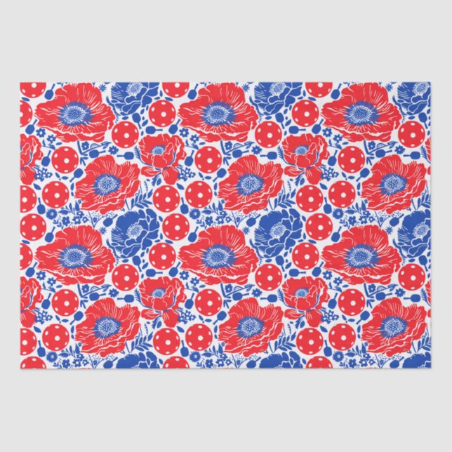 Pickleball Wrap & Roll Tissue Paper (Front)