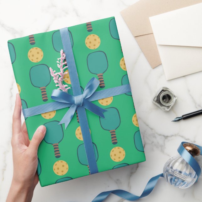 Pickleball Wrapping Paper, Paddle Sport Gift Wrap (Gifting)