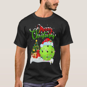 Pickleball   Xmas Decorations Santa Pickleball Chr T-Shirt