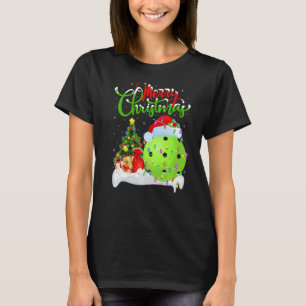 Pickleball Xmas Decorations Santa Pickleball Chri T-Shirt
