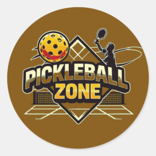 Pickleball Zone - Perfect for Passionate Players Classic Round Sticker
