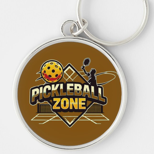 Pickleball Zone - Perfect for Passionate Players Keychain (Front)