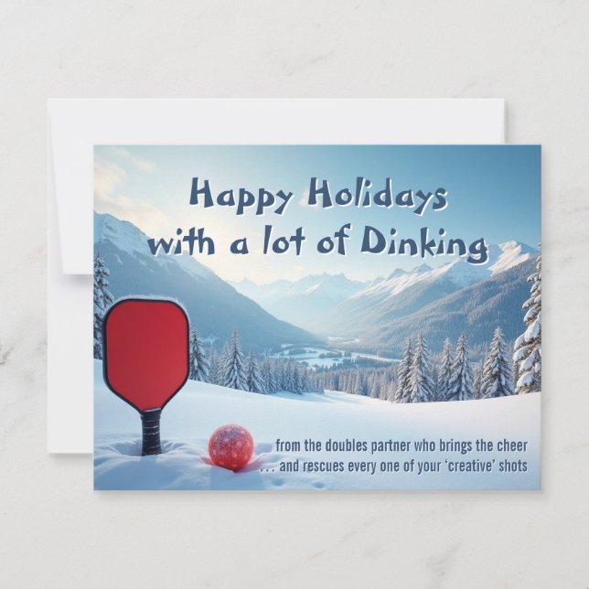 Pickleball🎅Creative Chaos & Holiday Comebacks Card (Front)