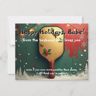 Pickleball🎅Paddles Before Presents Holiday Card