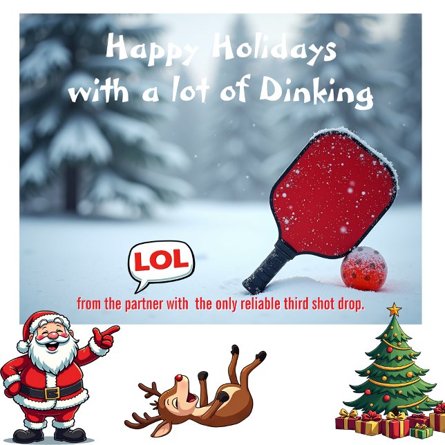 Pickleball🎅Third Shot Drop & Holiday Pop Card (Pickleball🎅Third Shot Drop & Holiday Pop)