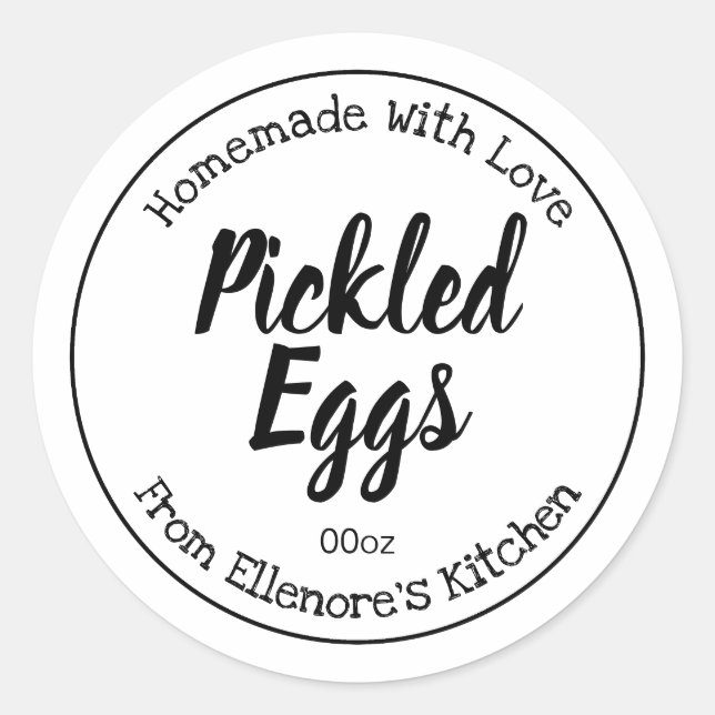 Pickled Eggs Classic Round Sticker (Front)