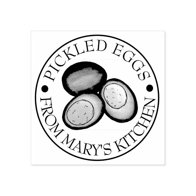Pickled Hard Boiled Red Beet Eggs Canned By Rubber Stamp (Imprint)