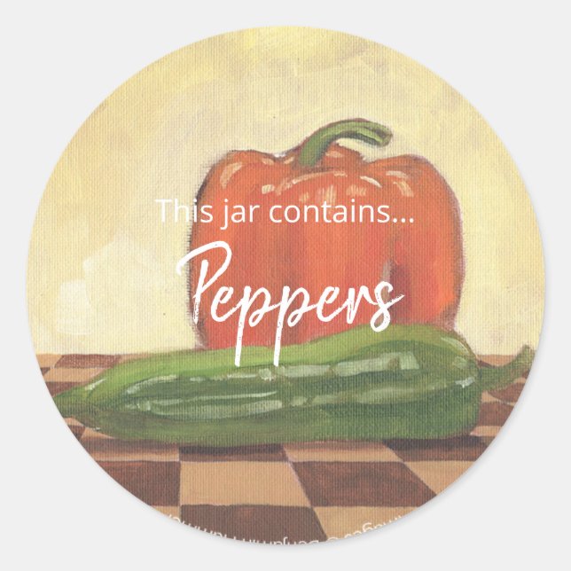 Pickled Peppers Ball Canning Label (Front)