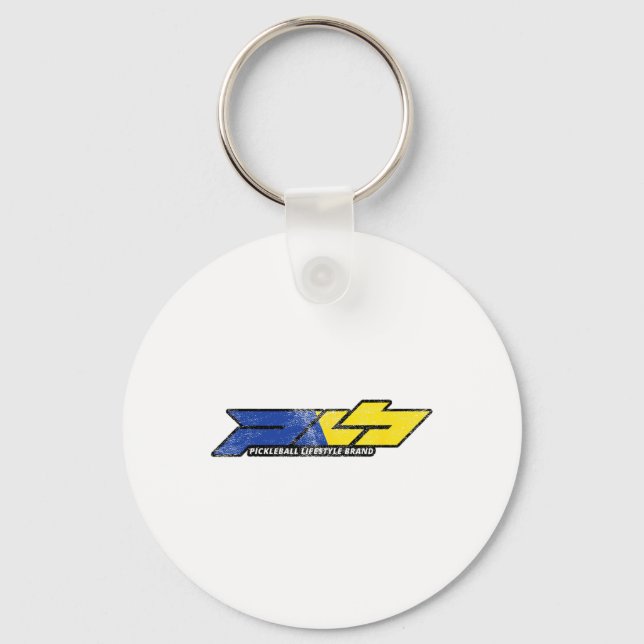 Picklell Distressed Design Blue Yellow Ukraine  Keychain (Front)