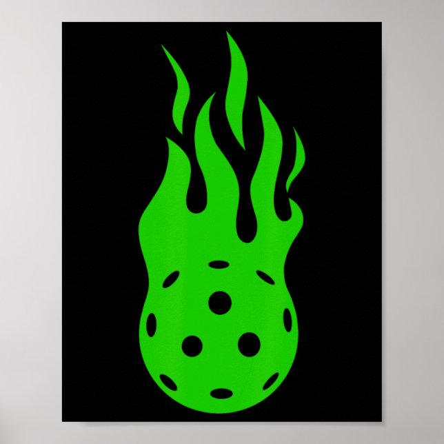 Picklell Flame - Paddlell Tennis Pickleller Pickle Poster (Front)