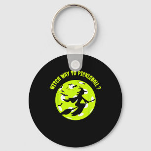 Picklell Witch On Broom Picklell Players Halloween Keychain