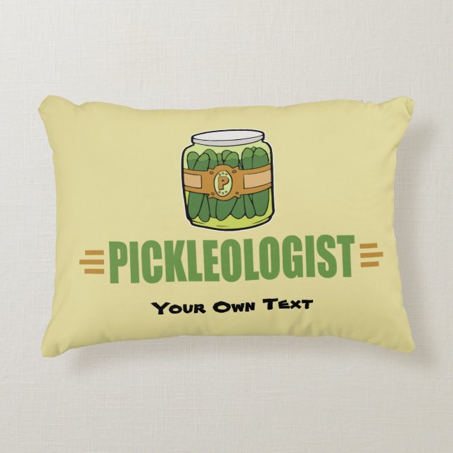 PICKLEOLOGIST Funny Pickle Lovers Decorative Pillow (Front)