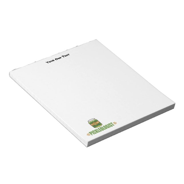 PICKLEOLOGIST Funny Pickle Lovers Notepad (Angled)