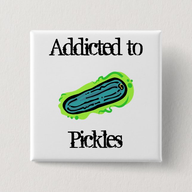 Pickles 2 Inch Square Button (Front)
