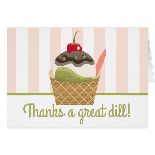 Pickles and Ice Cream Baby Shower Card