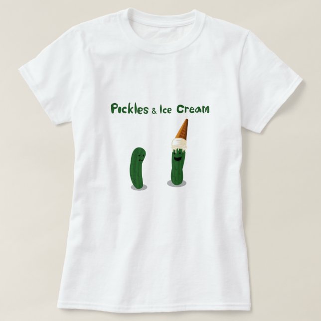 Pickles and Ice Cream: Pregnancy T-Shirt (Design Front)