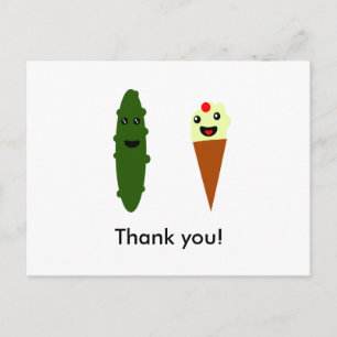 Pickles and Ice Cream: Thank you! Postcard