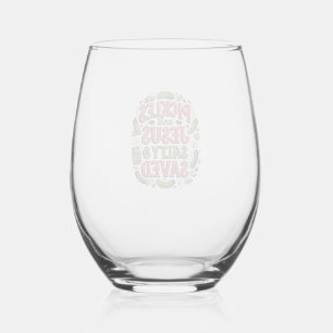 Pickles and Jesus Salty Saved Vintage Shirt Design Stemless Wine Glass