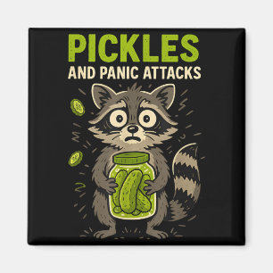 Pickles and Panic Attacks Raccoon Trash Panda Magnet