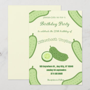 Pickles & Cucumber Birthday Invitation Food Party