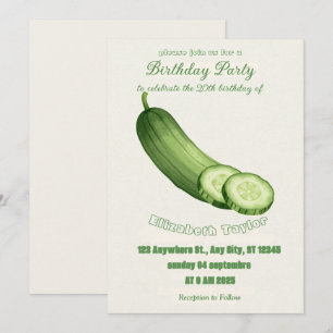 Pickles & Cucumber Birthday Invitation Food Party