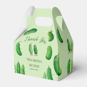 Pickles Cucumber Green Whimsical Baby Shower Favor Box