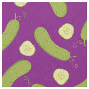 Pickles Cute Food Kids Purple Fabric