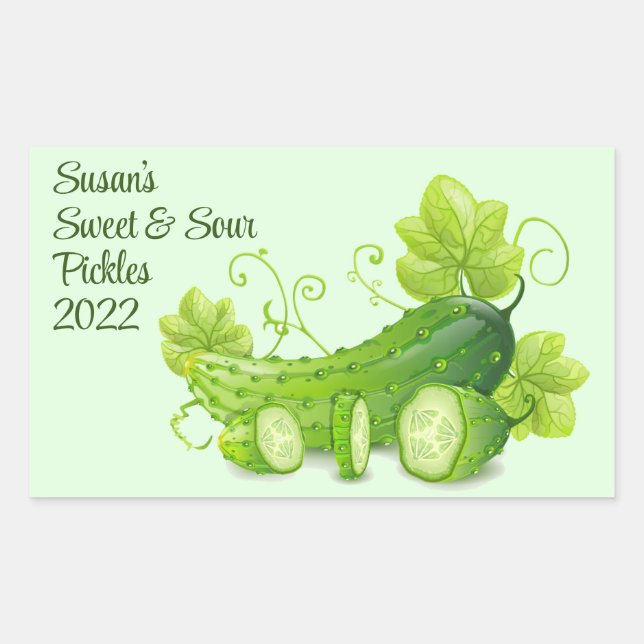 Pickles Design Canning Label (Front)