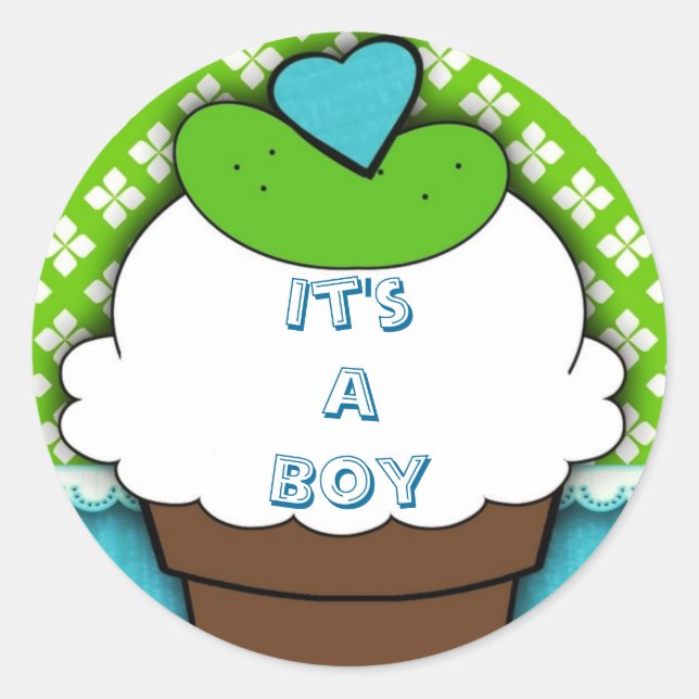 Pickles & IceCream "it's a boy" sticker (Front)