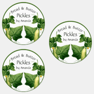 Pickles Pain & Beurre Concombre Étiquettes d'art