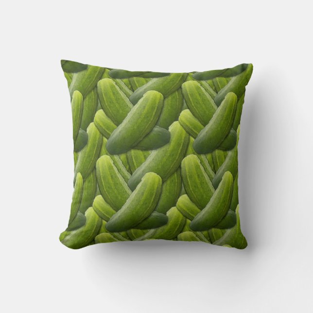 Pickles; Pickle Throw Pillow (Front)