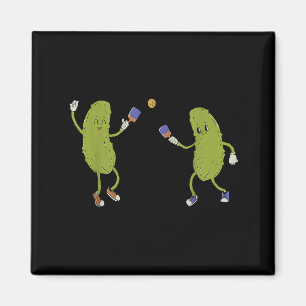 Pickles playing pickleball funny pickleball player magnet
