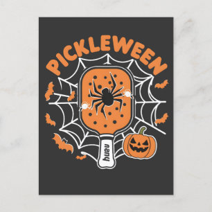 Pickleween Funny Spooky Halloween Pickleball Sport Postcard