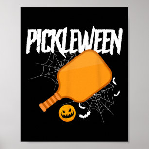Pickleween Halloween Pickleball Costume Halloween Poster