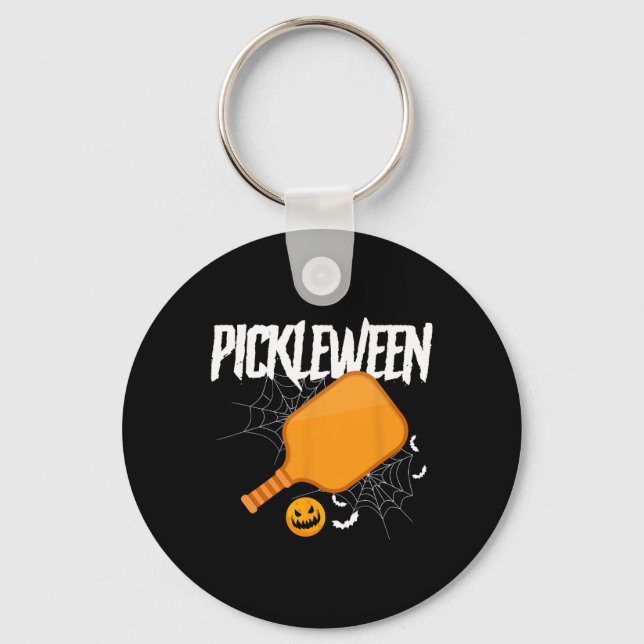 Pickleween Halloween Pickleball  Keychain (Front)