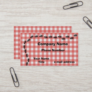 Picknic Red Chequered Cloth Business Card