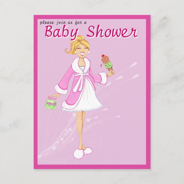 Picks & Ice Cream Baby shower carte postale (Devant)