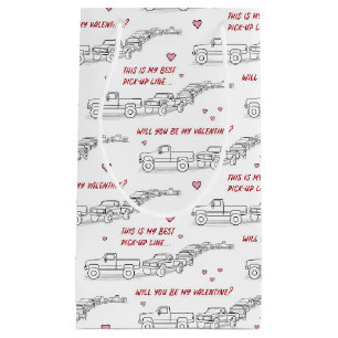 Pickup Line Valentine Funny Truck Lover Small Gift Bag