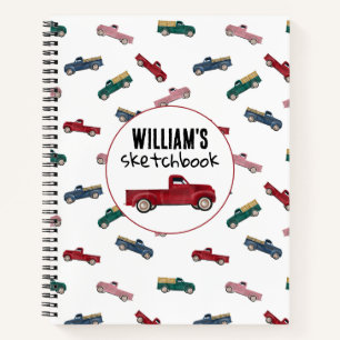 Pickup Trucks Boy Artwork Artist Notebook