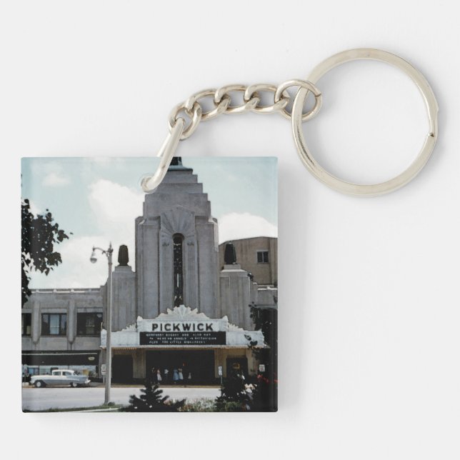 Pickwick Movie Theatre Park Ridge Watercolor Art (Dos)
