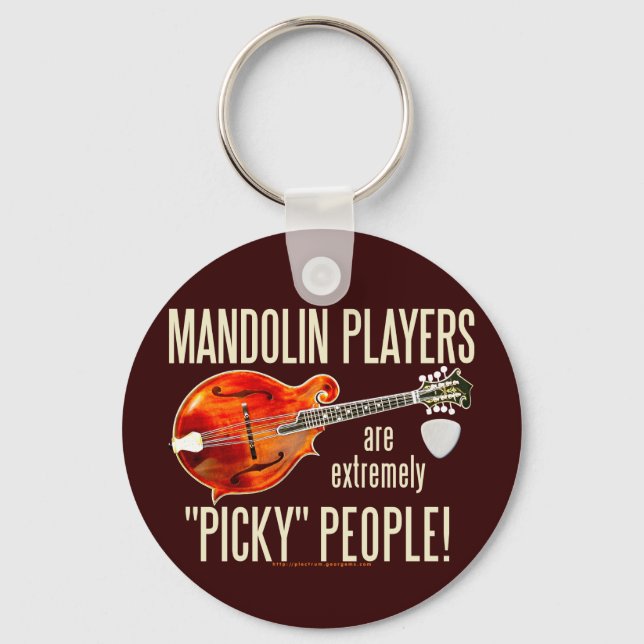 Picky Mandolinists Keychain (Front)