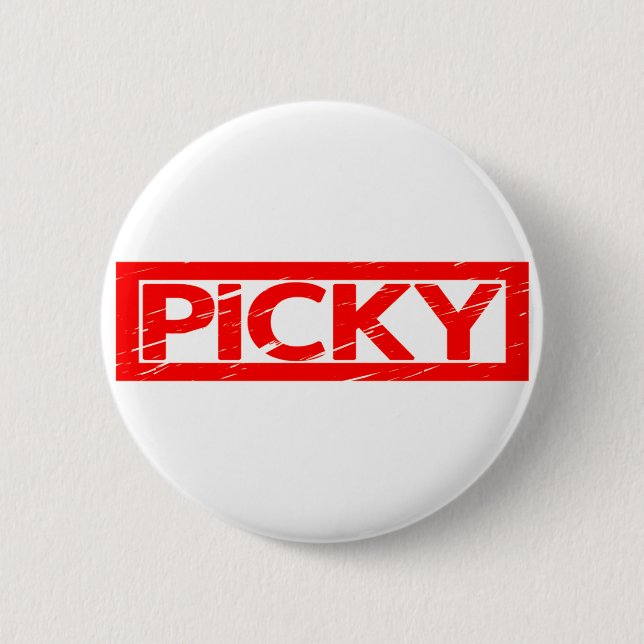 Picky Stamp 2 Inch Round Button (Front)