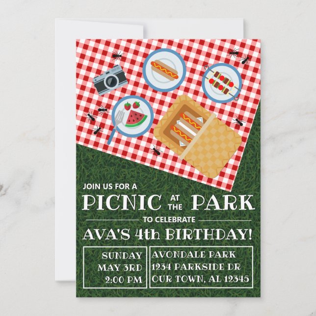 PICNIC at the PARK Invitation (Front)