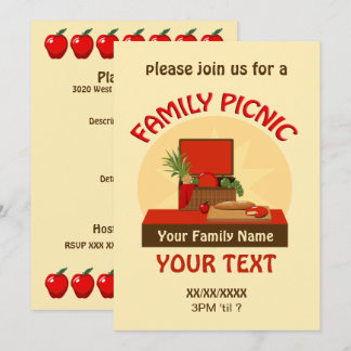 Picnic Basket Family Picnic Reunion Invite