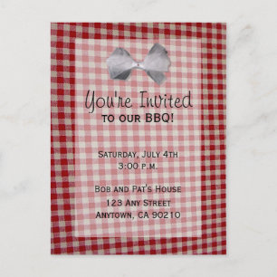 Picnic BBQ Cookout Invitation Postcard