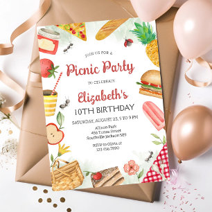 Picnic Birthday Party Invitation