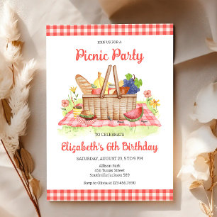 Picnic Birthday Party Invitation