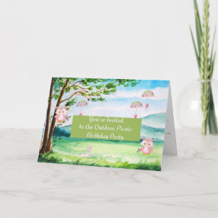 Picnic Birthday Party Invite for Child